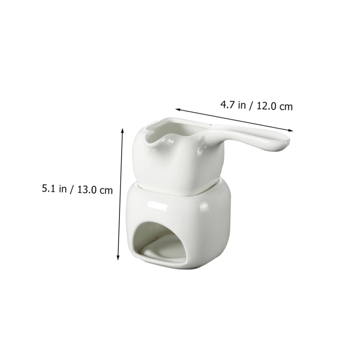 Mikinona 110ml Kitchen Melting Pot Stand Ceramic Fondue Melting Wafers Heat-resistant for Fondue