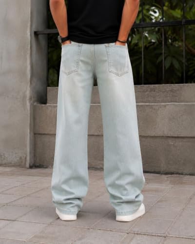 MQ Denim Men's Straight Fit Jeans, Blue, Size 28 - Image 2