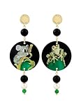 Orecchini donna LEBOLE MAISON ORECCHINI COLORFUL STONE NERO PERLA VERDE