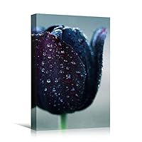 Canvas Wall Art Purple Petal Closeup Bedroom Colorful Floral Multicolor Petal Photography Romantics - 12x18 inches