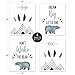 Sweet Jojo Designs Slate Blue and White Wall Art Prints Room Decor for Baby, Nursery, and Kids for Bear Mountain Watercolor Collection - Set of 4 - Dream Big, Don't Wake the Bear