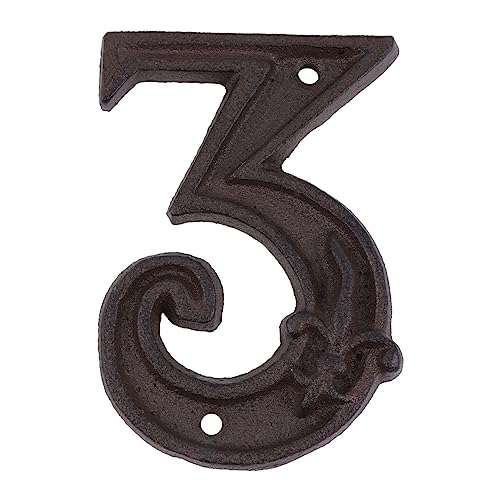 Outanaya Números de Puerta de Hierro Fundido Retro para Casa y Buzón Números Metálicos Decorativos con Tornillos Fáciles de Instalar Uso Interior y Exterior Diseño Vintage y Resistente