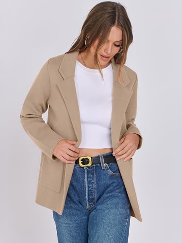 ANRABESS Womens Sweater Blazer 2025 Fall Cardigan Chunky Knit Jacket Coats3