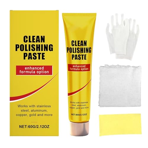 Stainless Steel Rust Remover | 60g Deep Cleaning Heavy Duty Polishing - Rapid Oxidation Silver Tarnish Remover Cleaning Paste - 