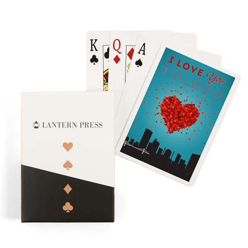 Lantern Press Toledo Ohio I Love You 52 Cartas Poker