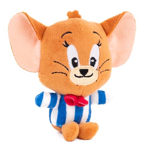 Image of Mirada Official Tom & Jerry Hanging Jerry Soft Toy - 12cm | Cute & Lightweight Plush Keychain for Kids, Girls & Boys | Adorable Mini Stuffed Character for Bags, Gifting & Collectible Fans