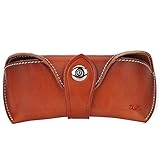 ZLYC Unisex handgefertigtes hartes Leder Kollektion Brillenetui Sonnenbrillenetui, 18,8 x 8,6 x...