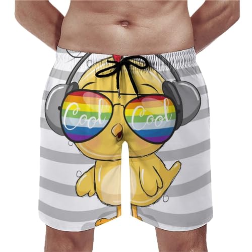 Maillot de bain poussin séchage rapide avec cordon pour homme en taille S