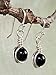 Sterling Silver Black Onyx Drop Earrings, Handmade Natural Gemstone Dangle Jewelry