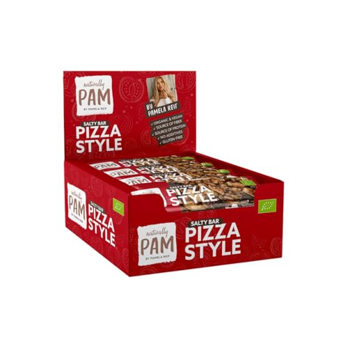 Bild: Naturally Pam Salty Bar (bio) | 100% Nat�rliche Zutaten | Ohne Zusatz von Zucker | Vegan | Glutenfrei & Ohne Milch | 12 x 40g Pizza Style f�r 22,99 EUR (-14%) statt 26,99 EUR bei amazon.de
