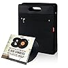 AKOZLIN Vinyl Record Travel Carrying Bag,LP Records Durable Vinyl Albums Case For Most 7 10 12 LP
