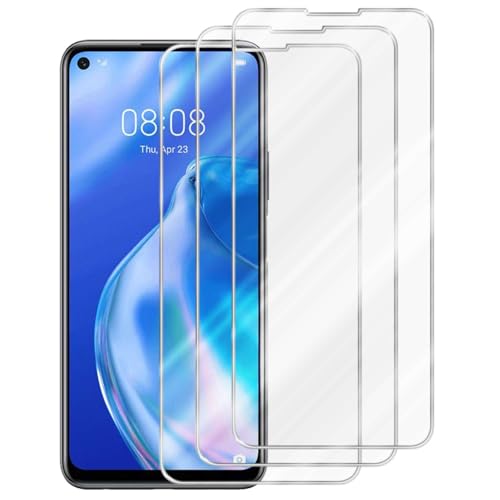 Cadorabo 3x Lámina protectora compatible con Huawei P40 LITE 5G / NOVA 7 SE en TRANSPARENCIA ELEVADA - 3x Vidrio protector de pantalla templado (Tempered) en dureza 9H con compatibilidad táctil 3D