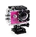 Produktbild Chengn Sport Action Kamera Full HD 480P Wasserdichte Motorrad Helm Cam 30 Meter Unterwassertauchkamera mit 2 Zoll LCD-Bildschirm 100 ° Weitwinkelobjektiv,Pink