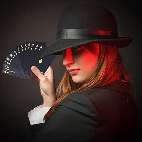 Spielkarten Wasserfest, 2pcs Pokerkarten Plastik, Poker Kartenset, Wasserdicht Kartenspiel, Wasserfest Pokerkarten Plastik, Goldene Pokerkarten, Spielkarten Schwarze, 1 Gold + 1 Schwarz – Bild 8