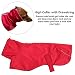 MOREZI Hundejacke ist eine wasserdichte, mit Fleece gefütterte Hundewinterjacke mit verstellbarem Gürtel und Reflexbesatz, geeignet für Dackel und ähnliche Rassen-Rot-S