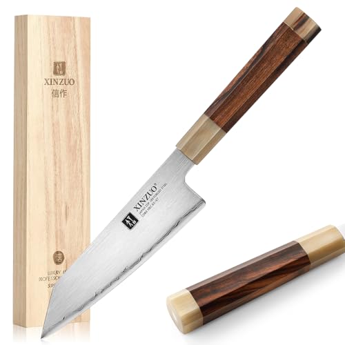 XINZUO 6.5 Inches Japanese Kiritsuke Chef Knife,Super Sharp Japanese ZDP-189