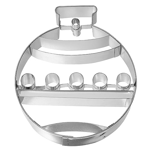 Birkmann 1010699410 Ausstechform Christbaumkugel, 10,4 cm, Kunststoff, Grau, 5 x 3 x 2 cm