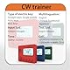 Mini CW Trainer Morsecode-Trainer mit Display, Moore Simo Wales Code Kurzwellenradio Telegraphentaste Autoschlüssel Lernen CW Radio für Telegrafenpraxis mit Ladekabel (Grün)