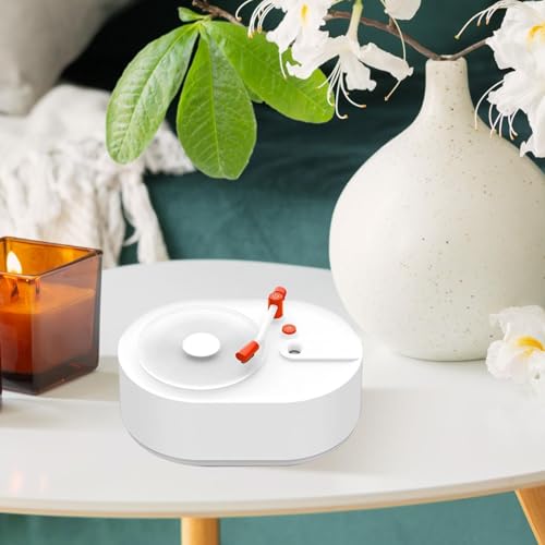 Diffuseur d'huiles à brume réglable d'Air avec veilleuse de table decorative blanche