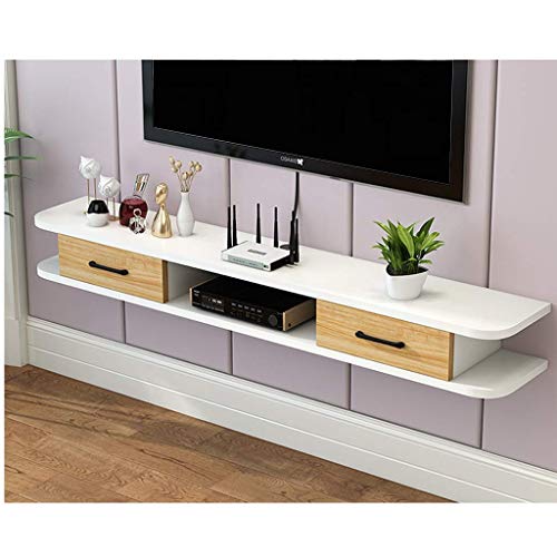 Schwimmendes Regal Modernes schwimmendes TV-Regal TV-Ständer Board Rack TV-Schrank Medienkonsole Wandhalterung/Videokonsole für Kabelboxen