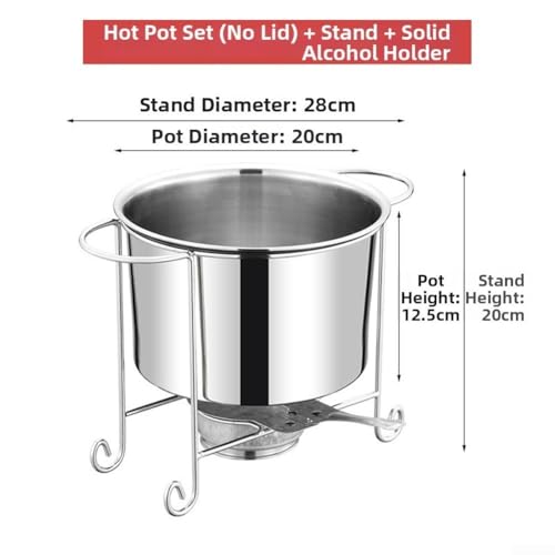 Calentador de buffet redondo recipiente acero inoxidable para servir comida caliente 6