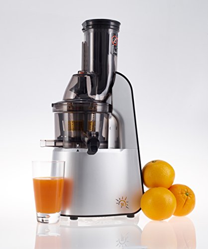 JR Ultra 8000 S Versatile Whole Slow Juicer, Smoothies, Ice Cream (Premium Silver with Dark Handle)