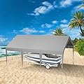 10'x20' Heavy Duty Carport Portable Garage Waterproof UV Protected Car Canopy for Cars, Boats and Storage (Gray)