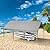 Heavy Duty 10'x20' Carport Canopy - Portable Garage with Waterproof & UV Protection - Durable Outdoor Storage Shed for Cars, Grey