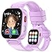 Reloj Inteligente Niño 4G Llamadas, Smartwatch Niños con GPS Telefono Videollamada SOS Chat de Voz Modo Clase Cámara Cronómetro Podómetro Calculadora, Reloj Infantil Niño Niña de 4 a 12 Años, Violeta