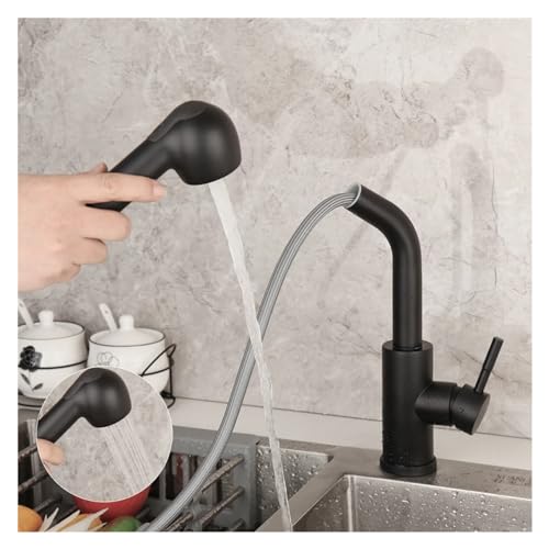 Grifo de cocina blanco extraíble monomando contra las manchas y salpicaduras 5