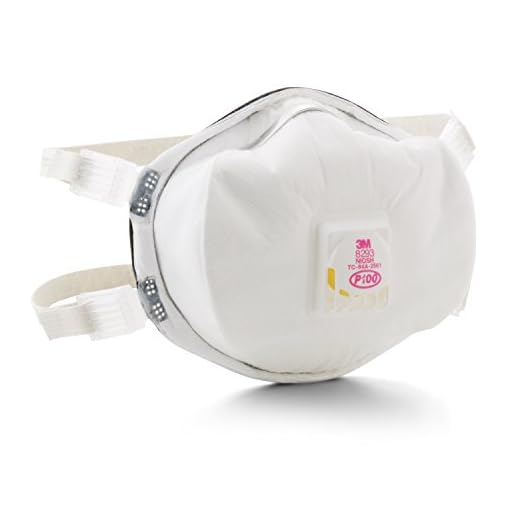 3M Disposable Particulate Cup Respirator 8293 P100 with Cool Flow Exhalation Valve, Adjustable Buckle Straps and Noseclip, Face Seal, Individually Packaged