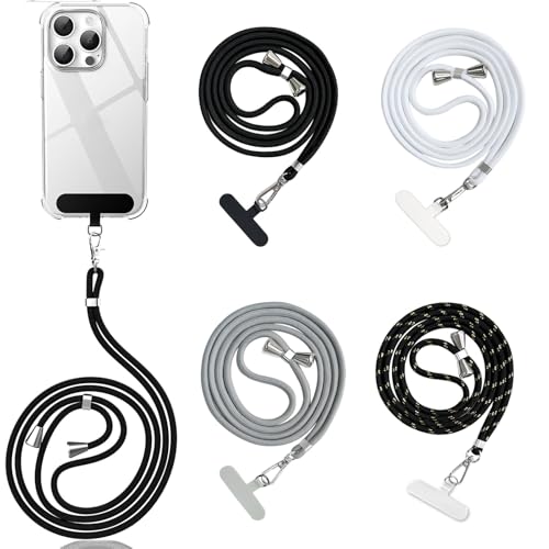 Lista de Cordones favoritos de las personas. 43 4 PCS Cordón Universal para Teléfono, Correa Ajustable Para Celular, cordón para celular con parche teléfono, Compatible con iPhone, Samsung y todos los demás teléfonos...