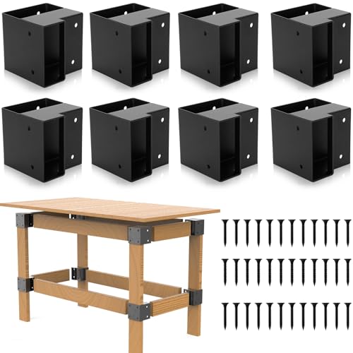 Heavy Duty Workbench Bracket Kit, 8 PCS Workbench Corner Brackets,