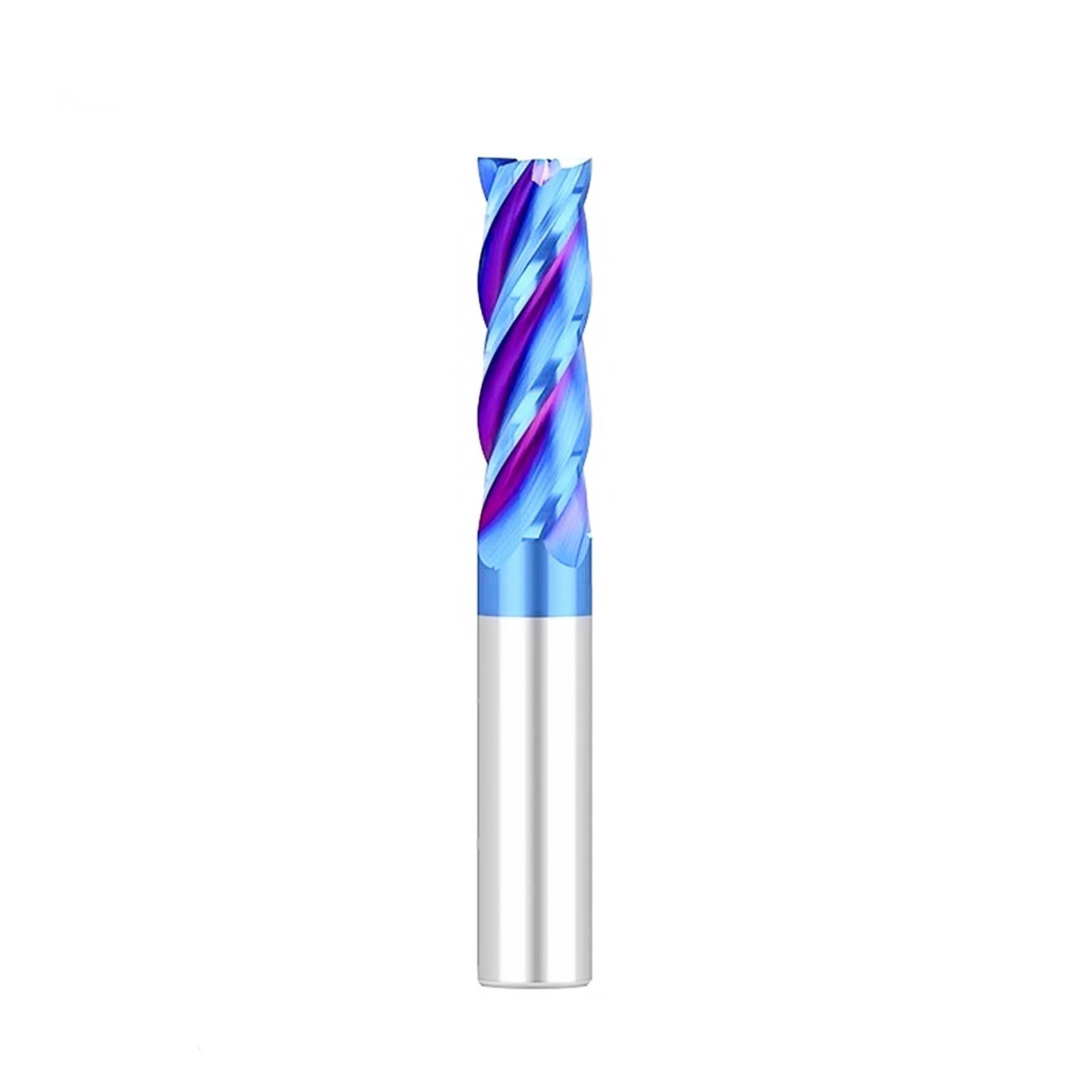 TBZOQAID 4-Flute Carbide End Mill Bits Milling Cutter with Unequally Spaced Teeth HRC 60 CNC Router Bit Tool(10x10Dx100L)