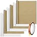 SENHAI 6 Hojas de teflón de PTFE con 1 Cinta de Calor para Papel de Transferencia de Prensa de Calor, Antiadherente, Alfombrilla para Manualidades (11.8 x 15.7 Pulgadas), Color marrón, Blanco