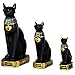 NileCart Egyptian Bastet Collectible Figurine The Black Cat Goddess Statue - Handmade in Egypt (Small 3.5 inches Tall)