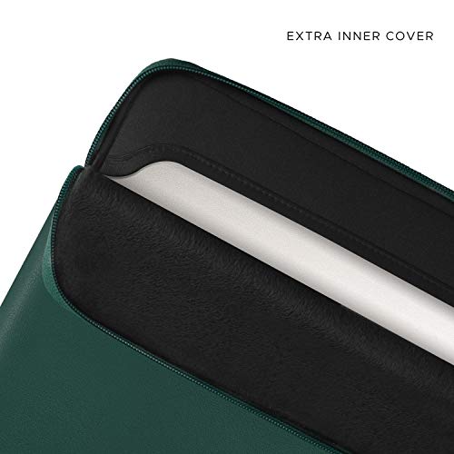 Comfyable Slim Protective Laptop Sleeve 13-13.3 Inch Compatible With 13 Inch Macbook Pro & Macbook Air, Pu Leather Bag Waterproof Cover Notebook Computer Case For Mac, Green #TOP2
