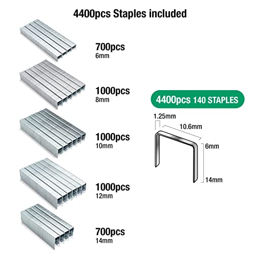 Tacwise 0350 Selection Pack of Type 140/6-14mm Heavy Duty Galvanised Staples, Pack of 4400, Silver 2 Tacwise 0350 Selection Pack of Type 140/6-14mm Heavy Duty Galvanised Staples, Pack of 4400, Silver - Image 2