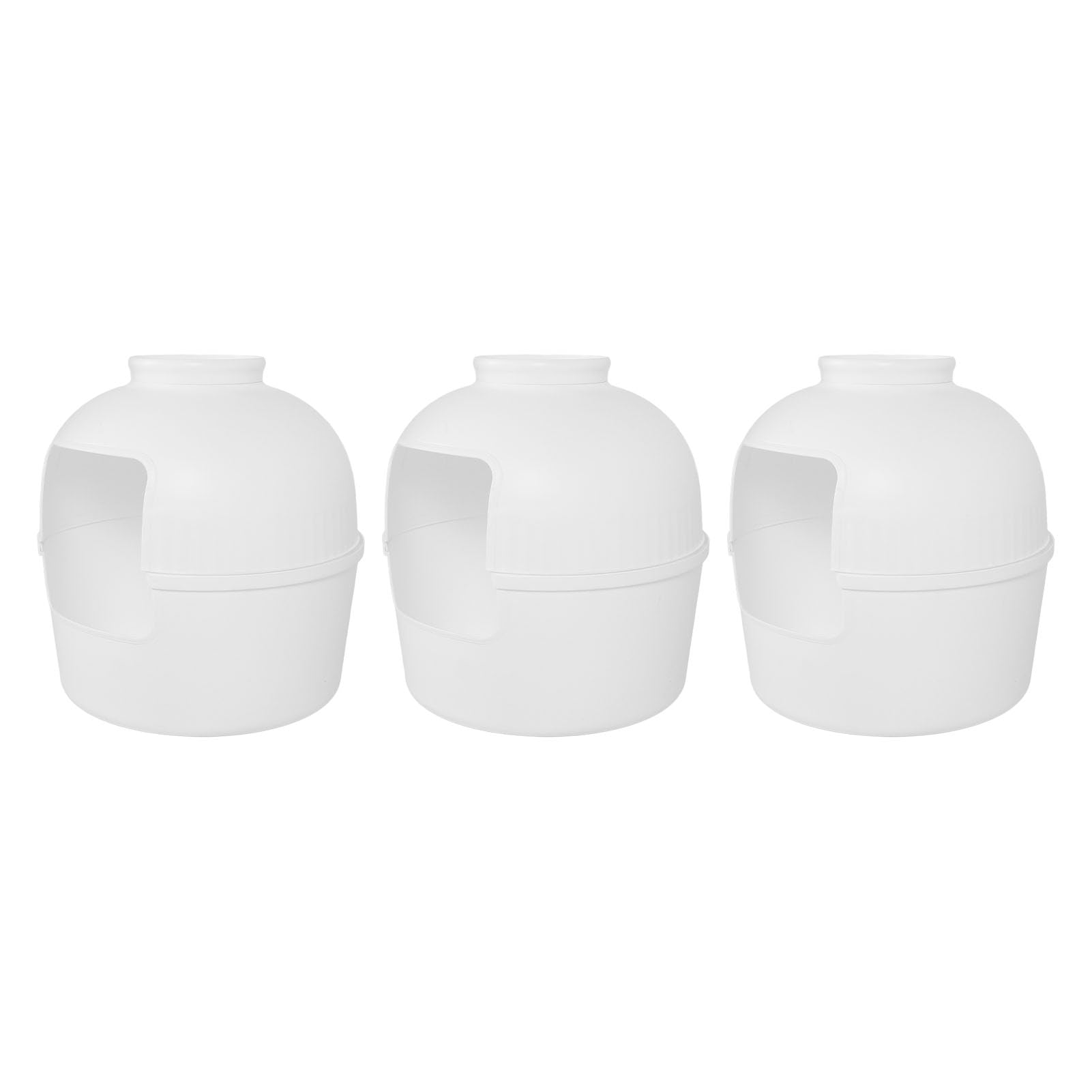 Bac à Litière caché, Bac à Litière Spacieux et fermé pour Chat avec Décor Végétal, Matériau PP pour Une Utilisation en Toutes Saisons (White)