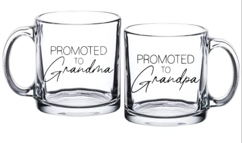 Pregnancy Announcement For Grandparents Coffee Mugs - Grandma Est 2023 Grandpa Est 2023 11 oz Mugs - Great Pregnancy Reveal Idea For Your Baby Announcement - Mug Set -Promoted to Grandma & Grandpa (2)