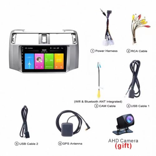 Radio coche GPS 2 DIN para Toyota 4Runner 2010-2019 con WiFi y Bluetooth hands-free 7