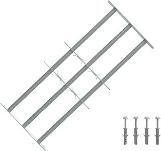 vidaXL Fenstergitter Sicherheitsschrauben Ausziehbar 700-1050mm Einbruchschutz