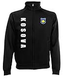 Schnitt/Passform: Regular-Fit AkyTEX Kosovo Kosova EM-2020 Sweatjacke Wunschname Wunschnummer Schwarz M