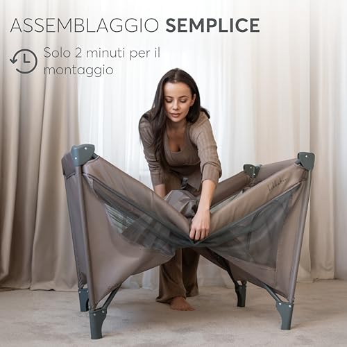 Kikkaboo Lettino Da Campeggio So Gifted 2026, Culla Neonato Da Viaggio 120X60 Cm, Fino A 15 Kg, Pieghevole, Portatile E Compatto, Borsa Da Trasporto, Verde - 4