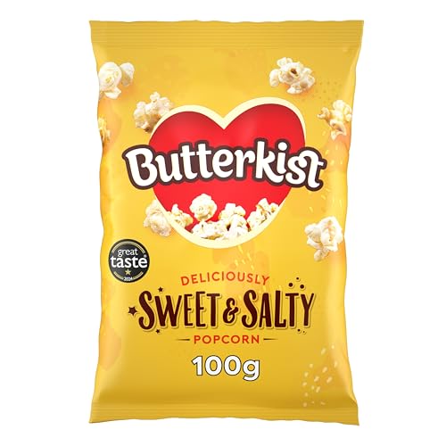 Butterkist - SWEET & SALTY popcorn 100g - 150 Calories Per Serving - Gluten Free No Artificial Colours or Flavours Suitable for Vegetarians