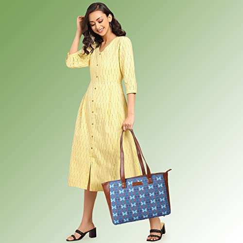 Image of Fargo Canvas Laptop Handbag for Women - Stylish & Durable Tote Bag, Fits 15-Inch Laptops