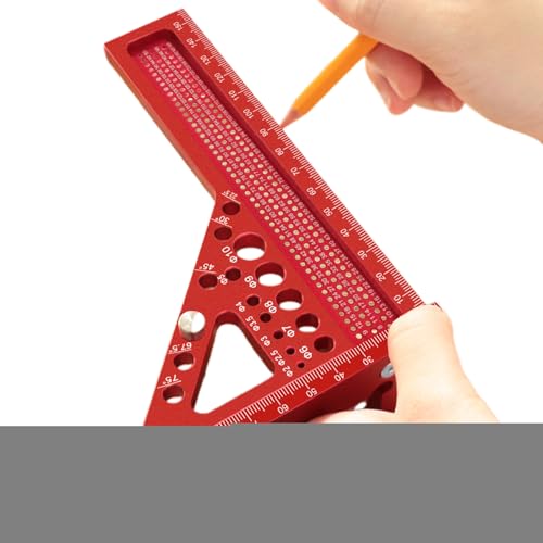 Règle triangulaire pour le travail du bois en aluminium 3D de haute précision