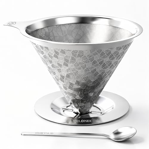 Velonix Edelstahl Kaffeefilter & Kaffeefilterhalter