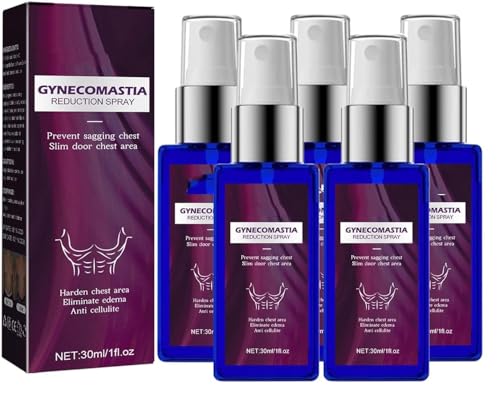 Spray anti-ginecomastia, spray brucia-cellulite per il seno per uomo, elimina il grasso in eccesso, modella il corpo, riduce il seno maschile