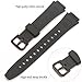 WRISTARMOR Resin Watchband Accessories Compatible with Caiso W800HG AE1500WH AE1200WH AE-1300WH W-219H W218H F108WH Mens Watch Strap Sport Waterproof Replacement Band (W black buckle)